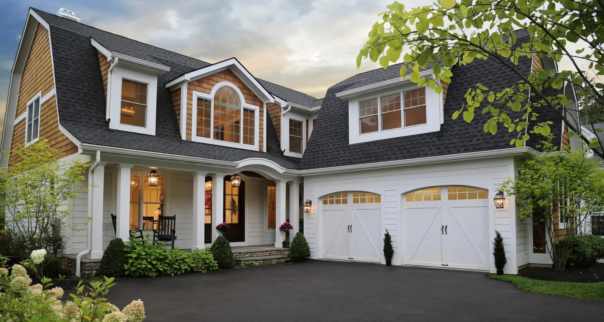 Arch window carriage house garage door — Metro Vancouver
