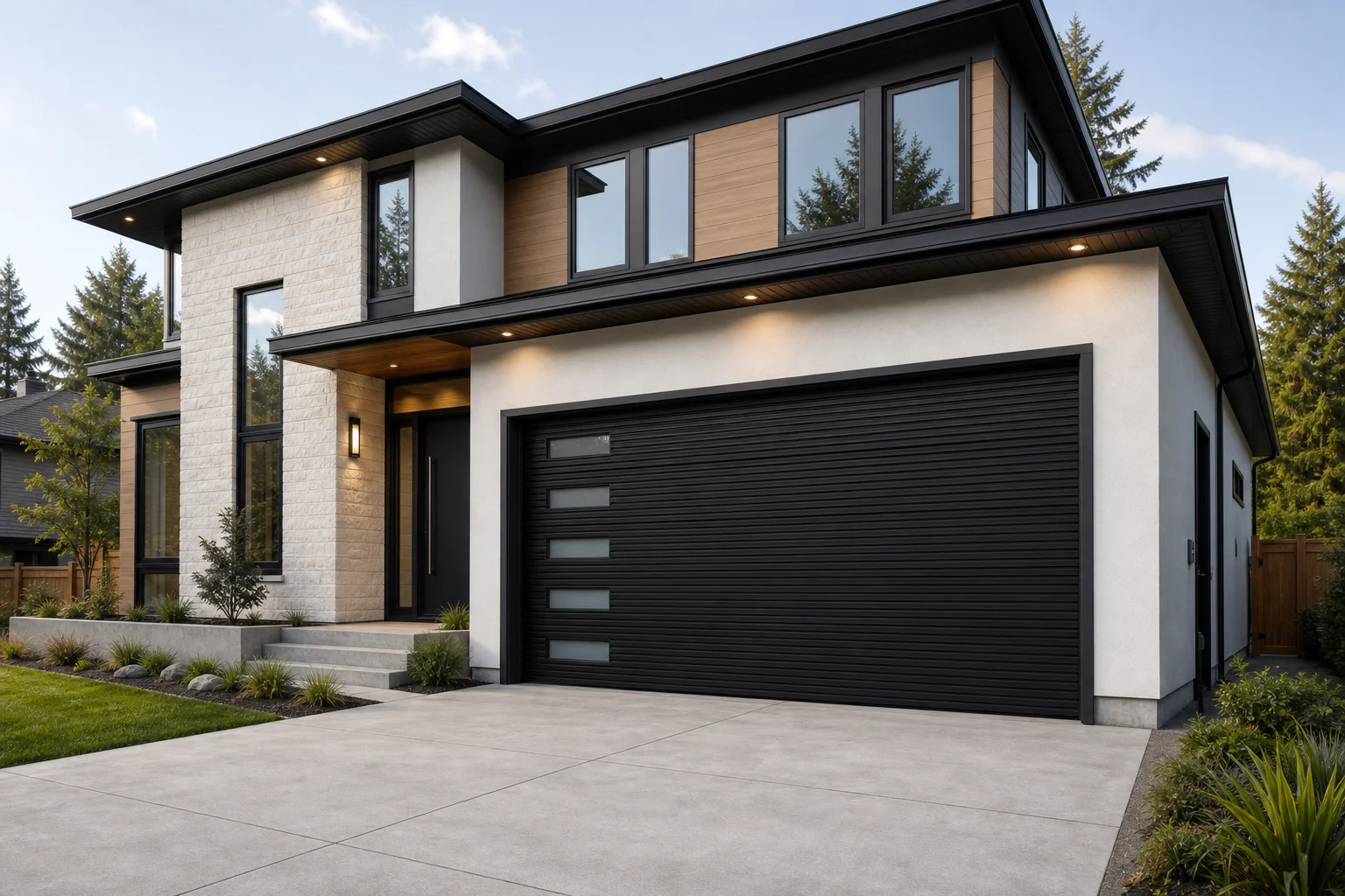 Ribbed steel commercial garage door — Metro Vancouver